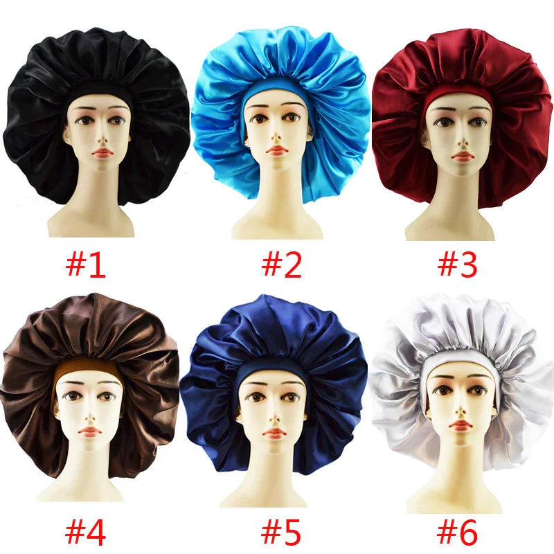 Adjustable Satin Sleep Bonnet-3