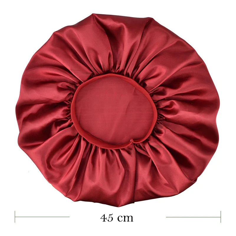 Adjustable Satin Sleep Bonnet-4