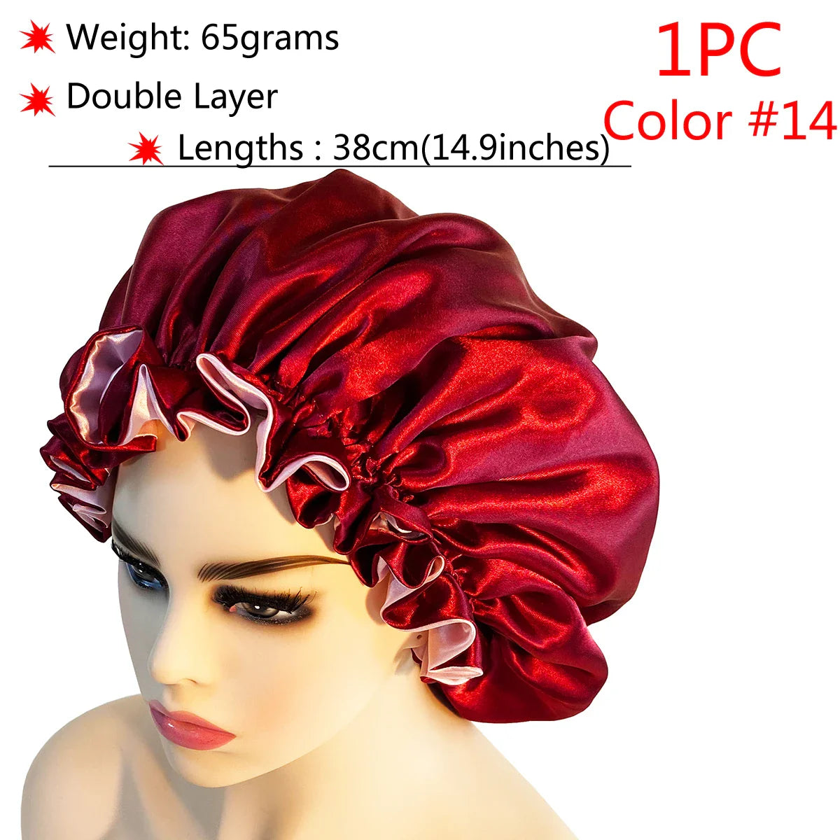 Adjustable Satin Sleep Bonnet-5