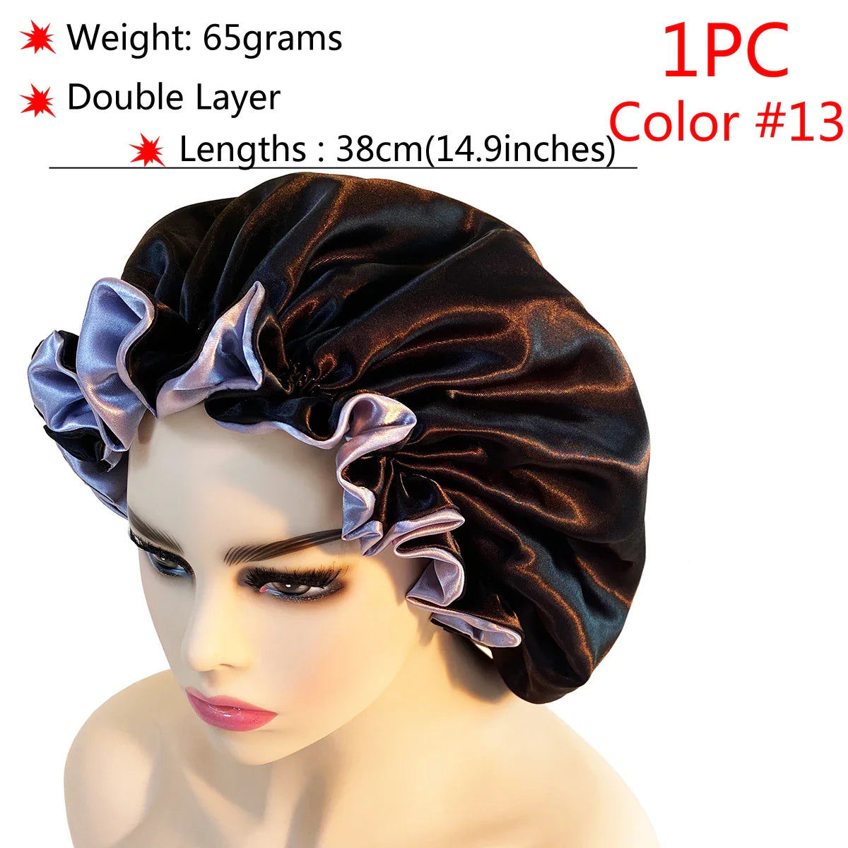 Adjustable Satin Sleep Bonnet-6