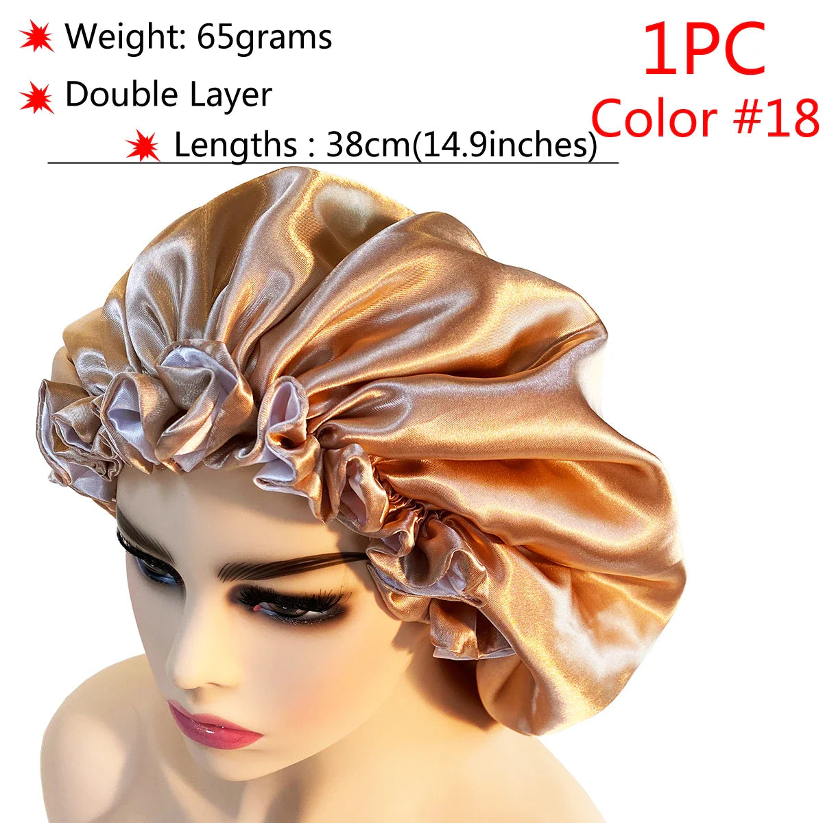 Adjustable Satin Sleep Bonnet-7
