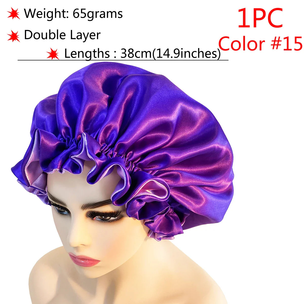 Adjustable Satin Sleep Bonnet-12