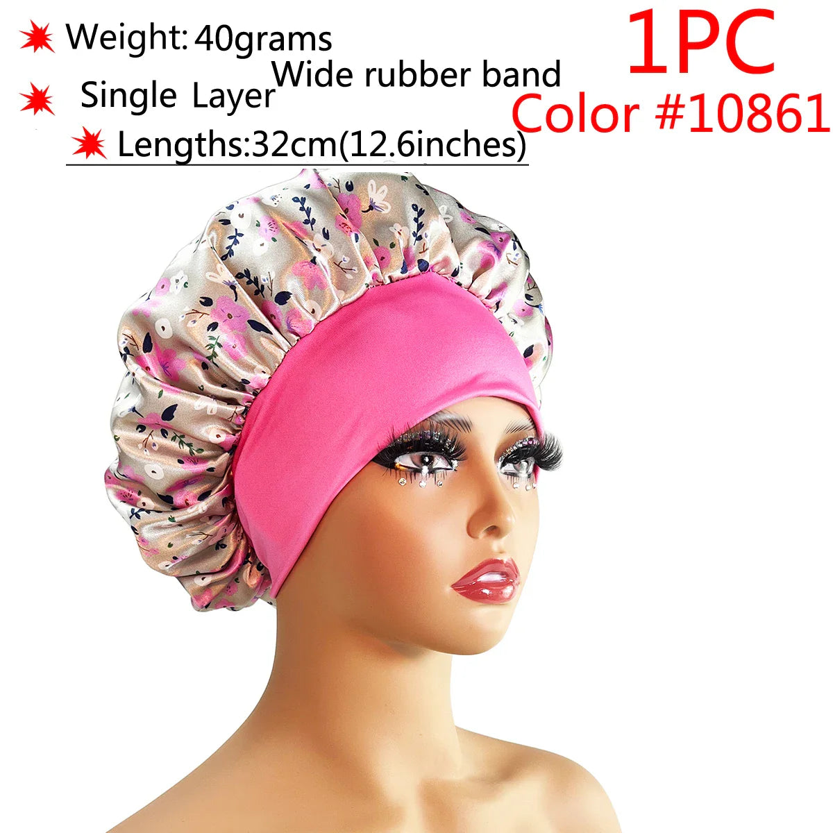 Adjustable Satin Sleep Bonnet-21