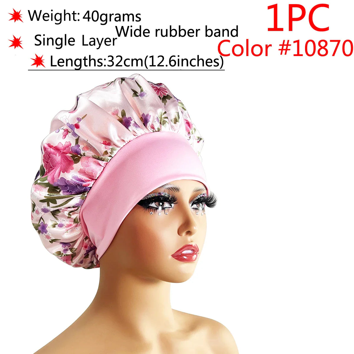 Adjustable Satin Sleep Bonnet-26