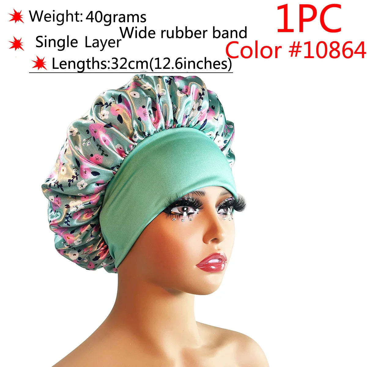 Adjustable Satin Sleep Bonnet-30