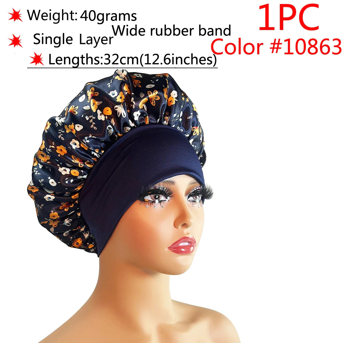 Adjustable Satin Sleep Bonnet-31