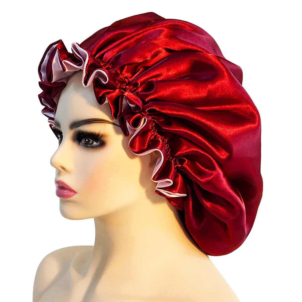Adjustable Satin Sleep Bonnet-1